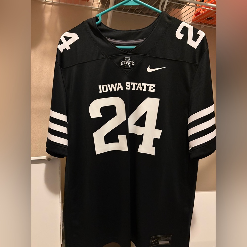 Nike kids XL Black and White Iowa State Jersey